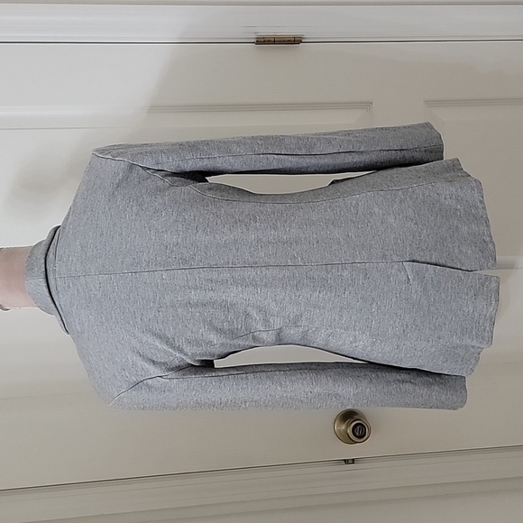 Chelsea28 Size XS Gray Jersey Knit Lightweight Blazer / Cardigan, Front Pockets - Picture 4 of 12